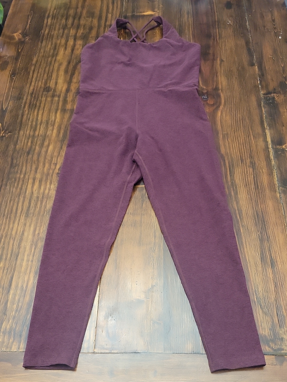 CALIA by Carrie Underwood Deep Plum Strappy Yoga Jumpsuit